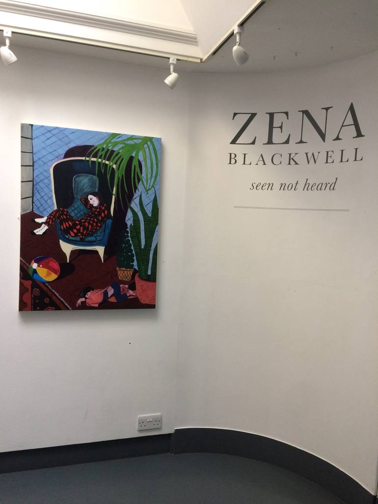 Original Documentary Interiors Painting by zena blackwell