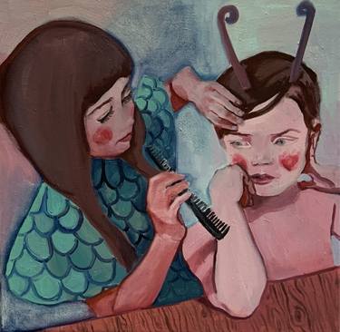 Original Figurative Children Paintings by zena blackwell