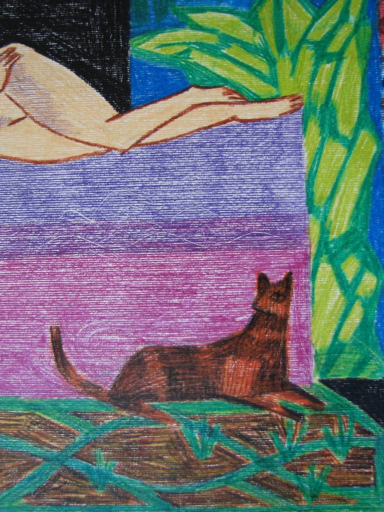 Original Figurative Erotic Drawing by Anastasia Avraliova