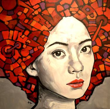 Original Expressionism Portrait Paintings by Fernando Toledo