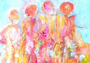 Original Abstract Women Paintings by Fiona Pape