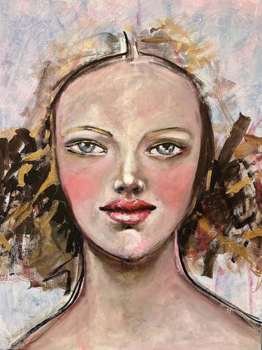 Original Portraiture People Painting by Luisa Manea