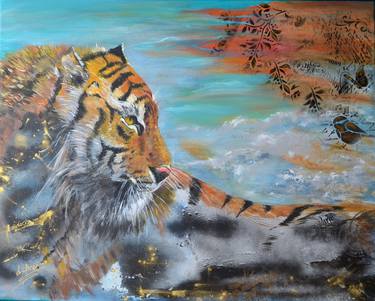 Original Animal Mixed Media by Liana Brennan