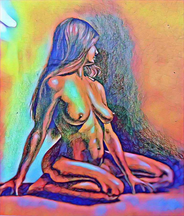 Original Nude Painting by Angelina Art