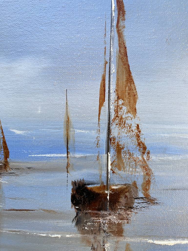 Original Impressionism Boat Painting by Marshall Probert