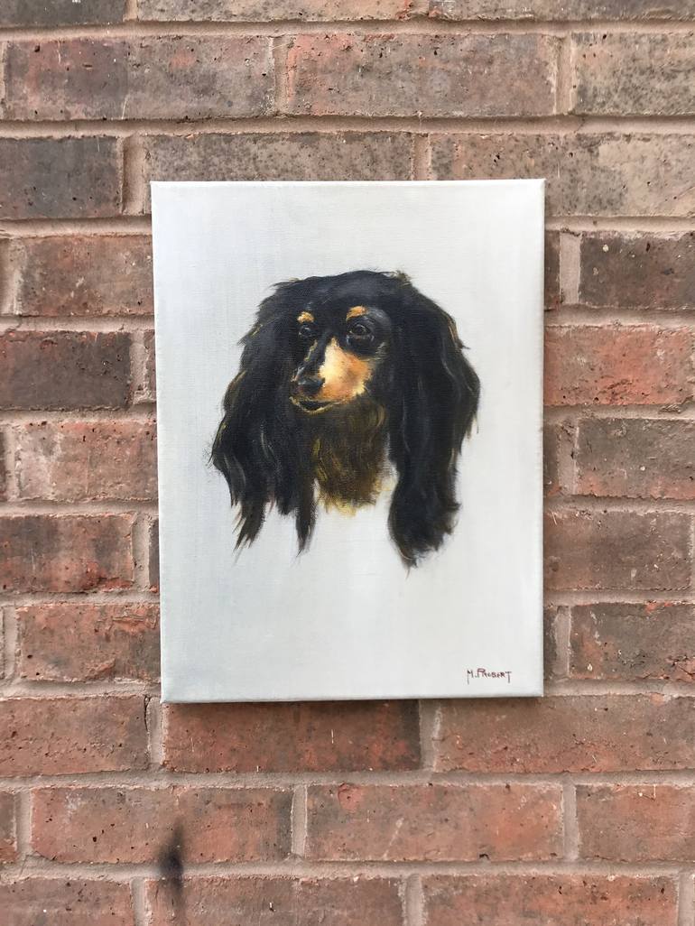 Original Portraiture Dogs Painting by Marshall Probert