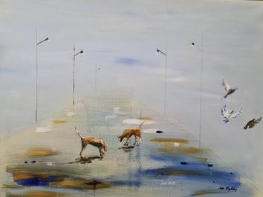Original Dogs Paintings by Jan Krydsby
