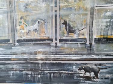 Original Modern Dogs Paintings by Jan Krydsby