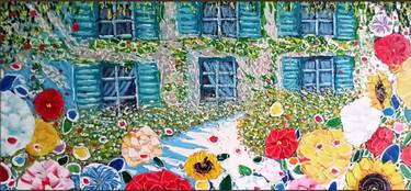 Original Expressionism Garden Paintings by Roberto Masia