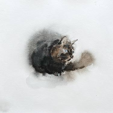 Print of Realism Cats Paintings by Natalie Syrbu