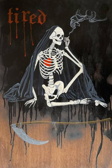 Original Illustration Mortality Paintings by Dani Cobra