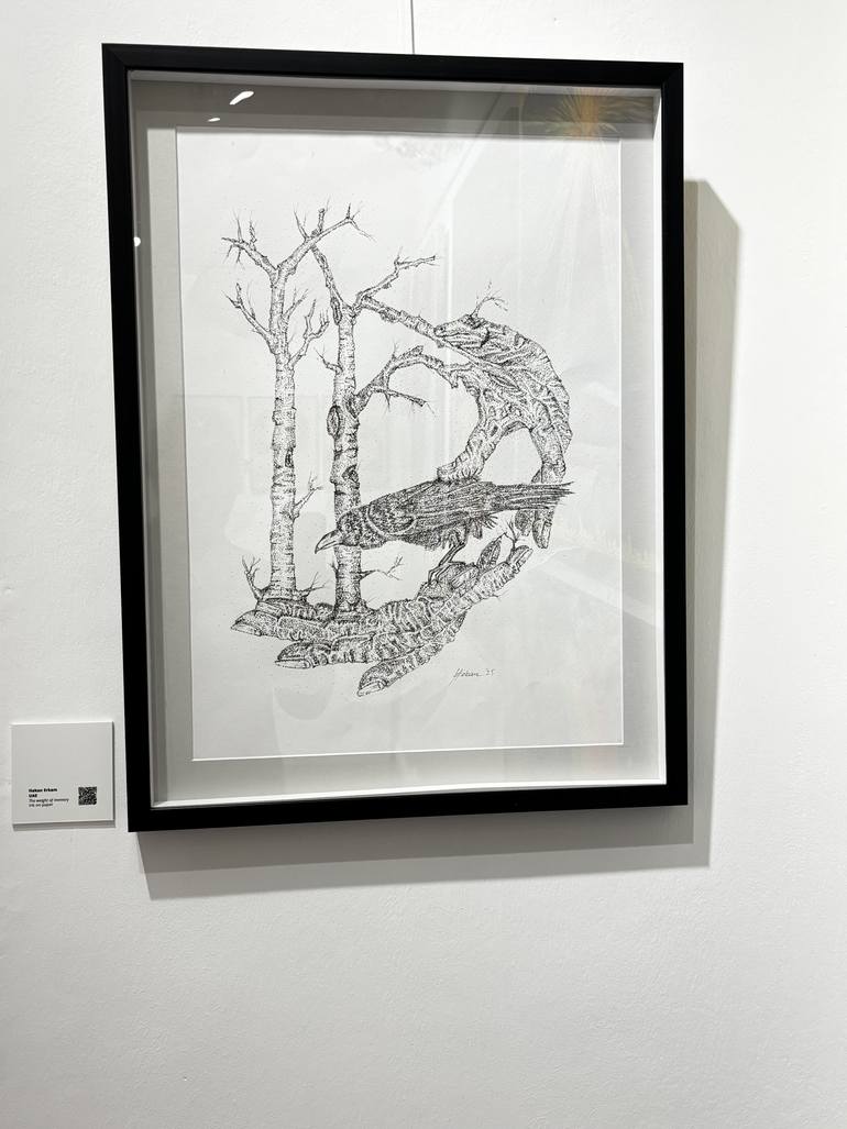 Original Abstract Expressionism Animal Drawing by Hakan Erkam