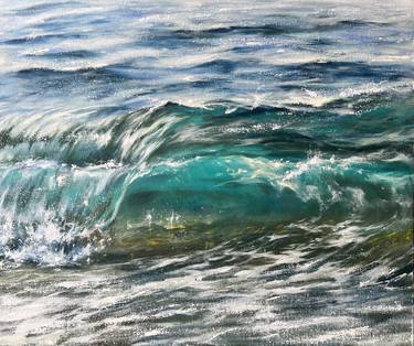 oil painting of ocean