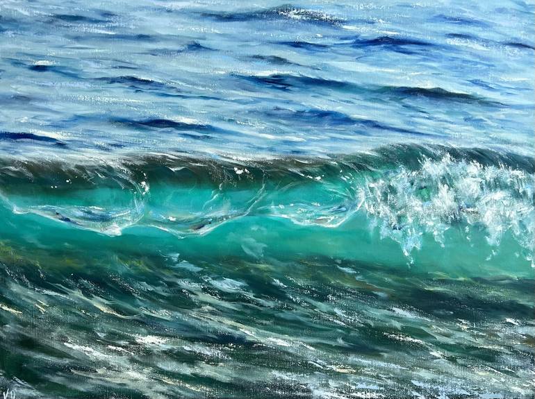 Print of Contemporary Water Paintings by Valeria Ocean