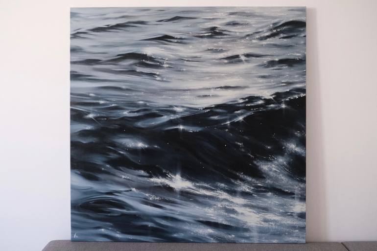Original Photorealism Water Painting by Valeria Ocean