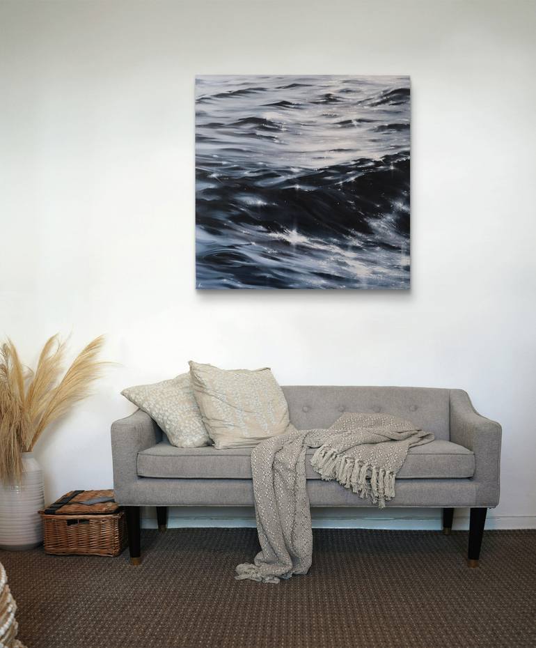 Original Photorealism Water Painting by Valeria Ocean