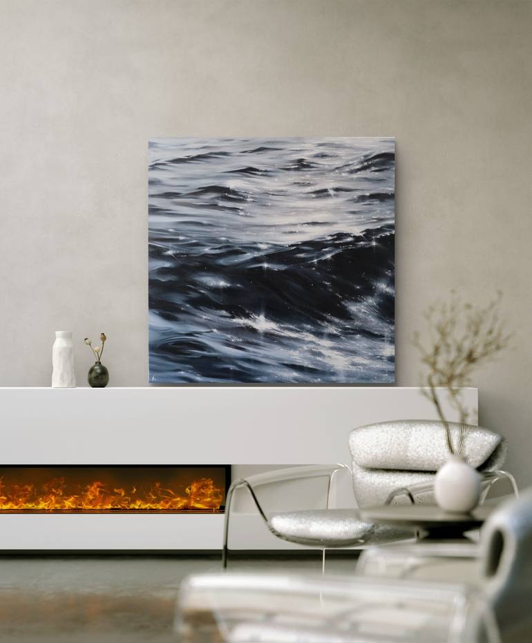 Original Photorealism Water Painting by Valeria Ocean