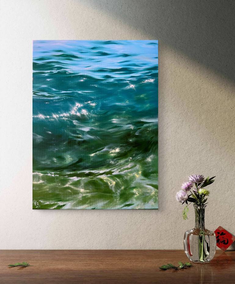 Original Contemporary Water Painting by Valeria Ocean