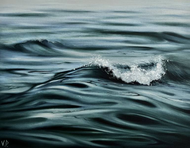 Calming wave Painting by Valeria Ocean | Saatchi Art