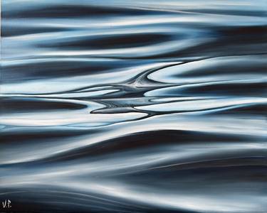 Dark deep calm water surface thumb