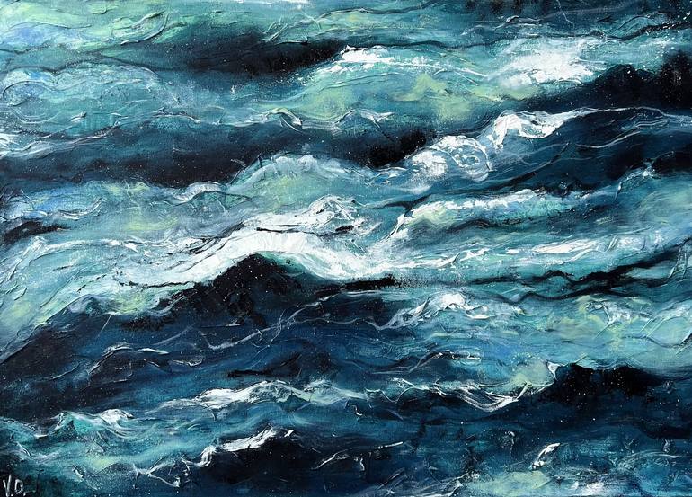 abstract wave painting