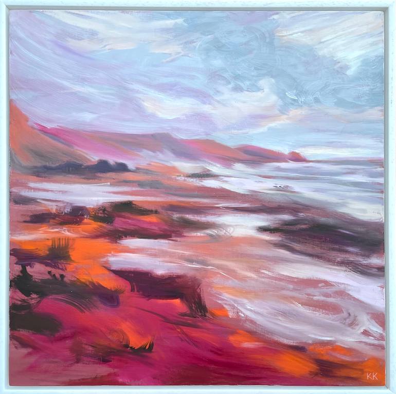 Original Expressionism Beach Painting by Kate Kelly