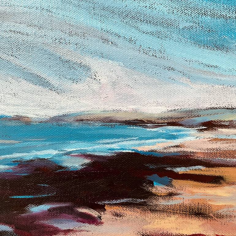 Original Expressionism Beach Painting by Kate Kelly