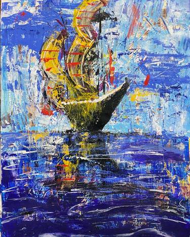 Print of Abstract Ship Paintings by Aishwarya Gupta