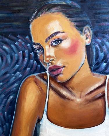 Original Expressionism Portrait Paintings by Elizaveta Vyalova