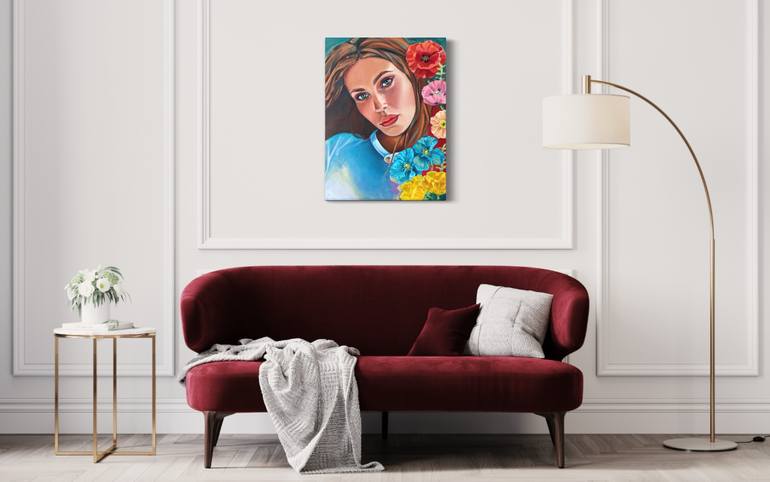 Original Expressionism Women Painting by Elizaveta Vyalova