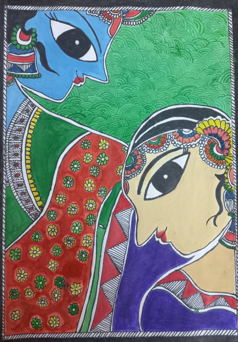 radha Krishna drawing Images • art with sunaina (@1249090640) on ShareChat-saigonsouth.com.vn