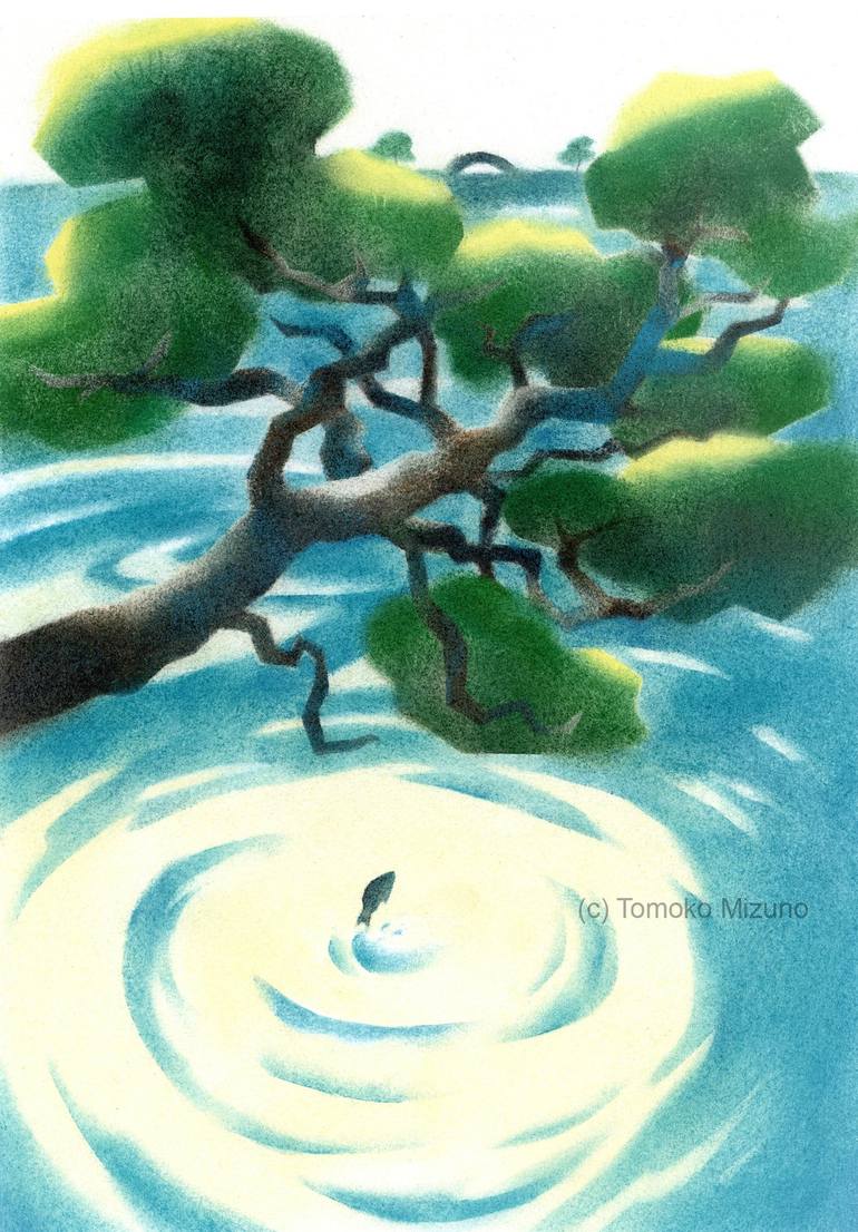 Original Illustration Nature Drawing by Tomoko Mizuno