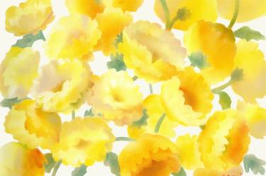 Original Illustration Floral Drawing by Tomoko Mizuno
