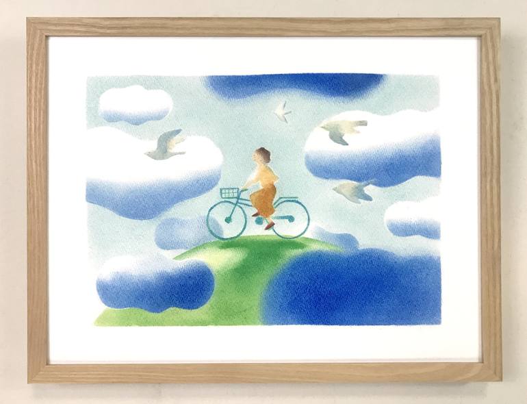 Original Bicycle Drawing by Tomoko Mizuno