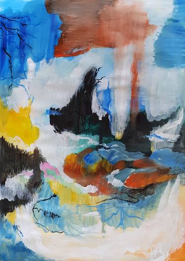 Original Abstract Expressionism Abstract Paintings by Nicolas Nishiky