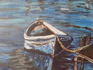 Original Realism Boat Paintings by alicia selby