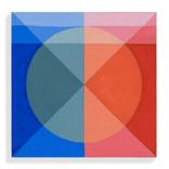 Red and blue circle with yellow by Kyla Kegler