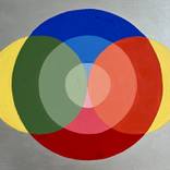 Primary Cycle surrounded by silver with hot pink edge by Kyla Kegler