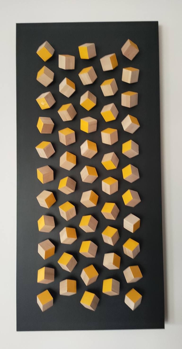 Original Cubism Geometric Sculpture by Thiago Soares