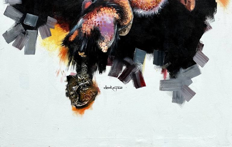 Original Impressionism Animal Painting by Dan Kayiza