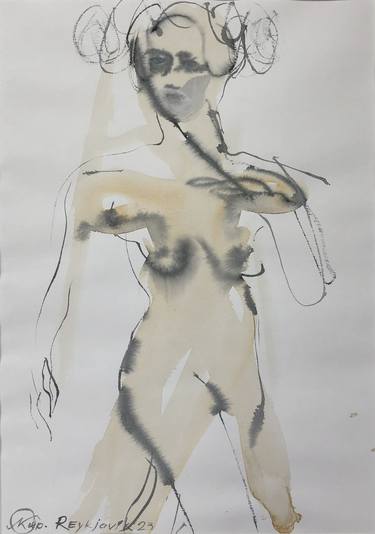 Print of Modern Nude Paintings by Larysa Kirichenko