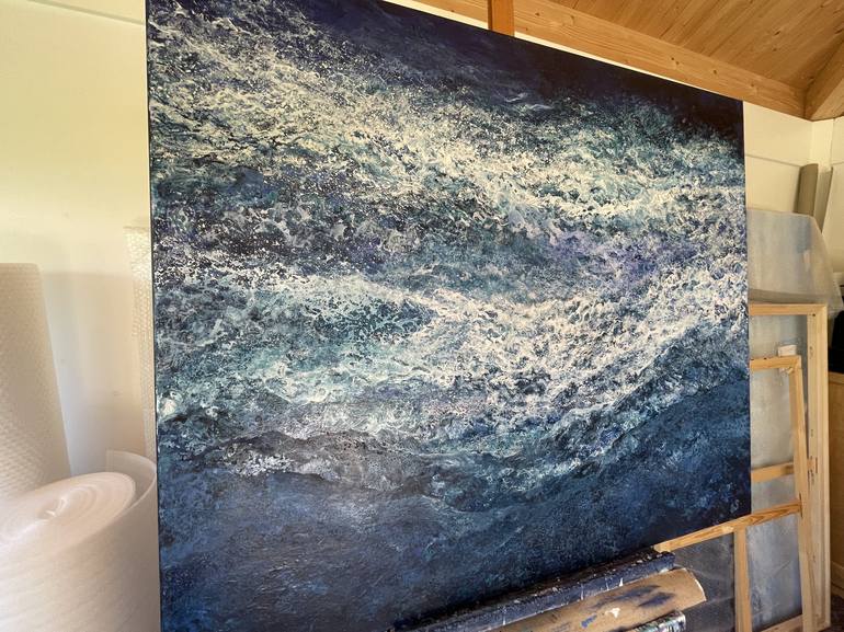 Original Abstract Seascape Painting by Ulrike Schmelter