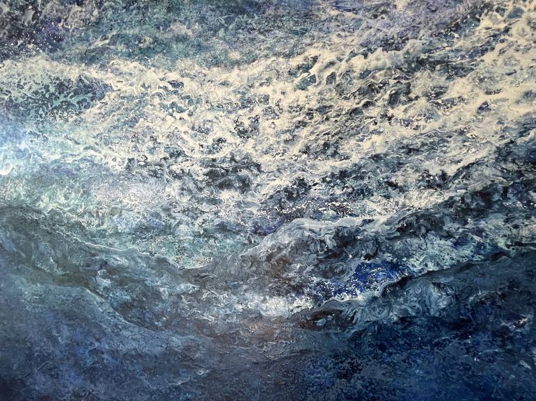 Original Abstract Seascape Painting by Ulrike Schmelter