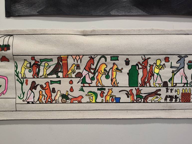 Original Modernism Classical Mythology Painting by Hamza Mustapha