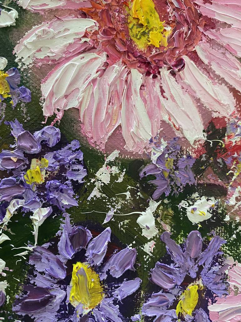 Original Art Deco Floral Painting by Irina Bach