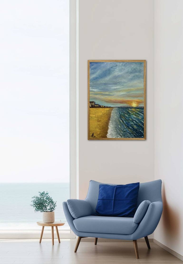 Original Expressionism Beach Painting by Irina Bach