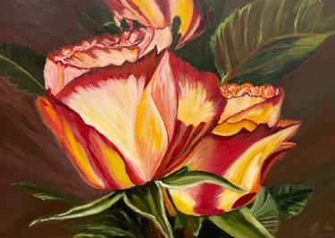 Original Art Deco Floral Paintings by Irina Bach