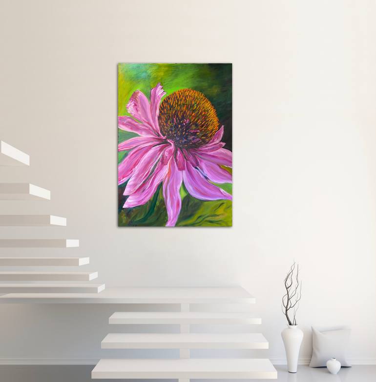 Original Art Deco Floral Painting by Irina Bach