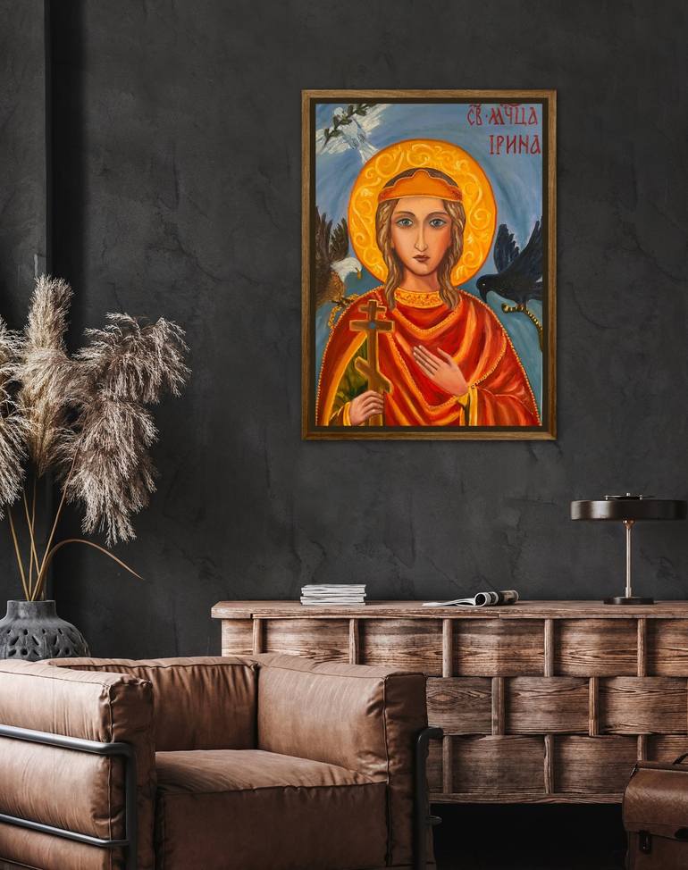 Original Expressionism Religious Painting by Irina Bach