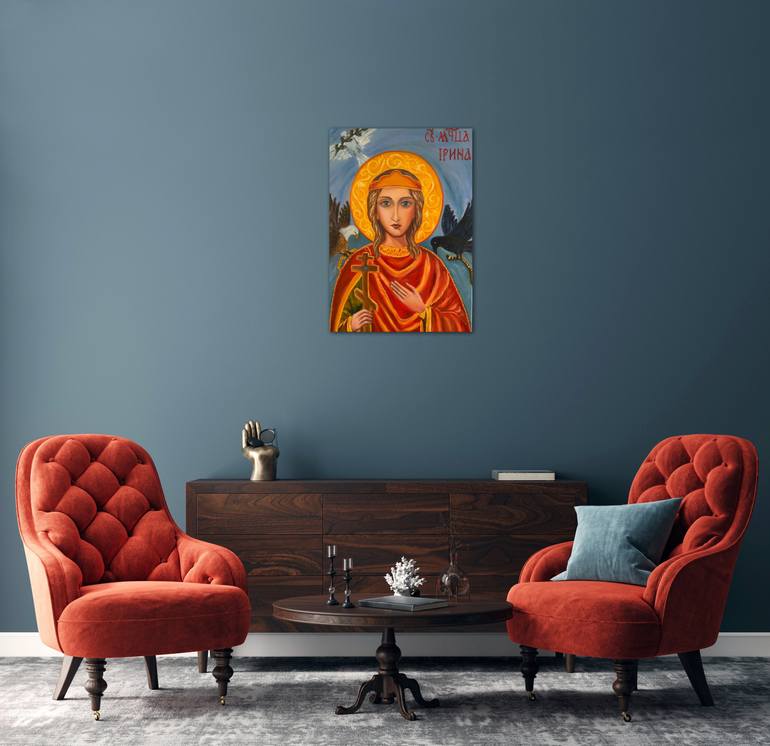 Original Expressionism Religion Painting by Irina Bach
